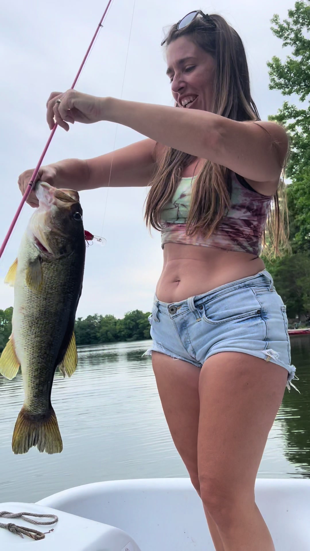 @Big bass girl fishing