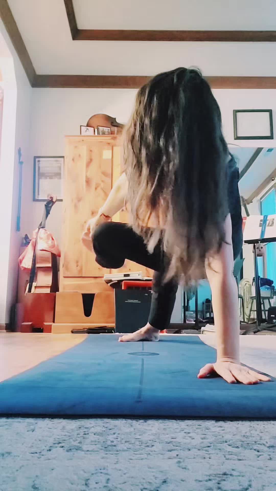 @yoga with cello + Rebecca