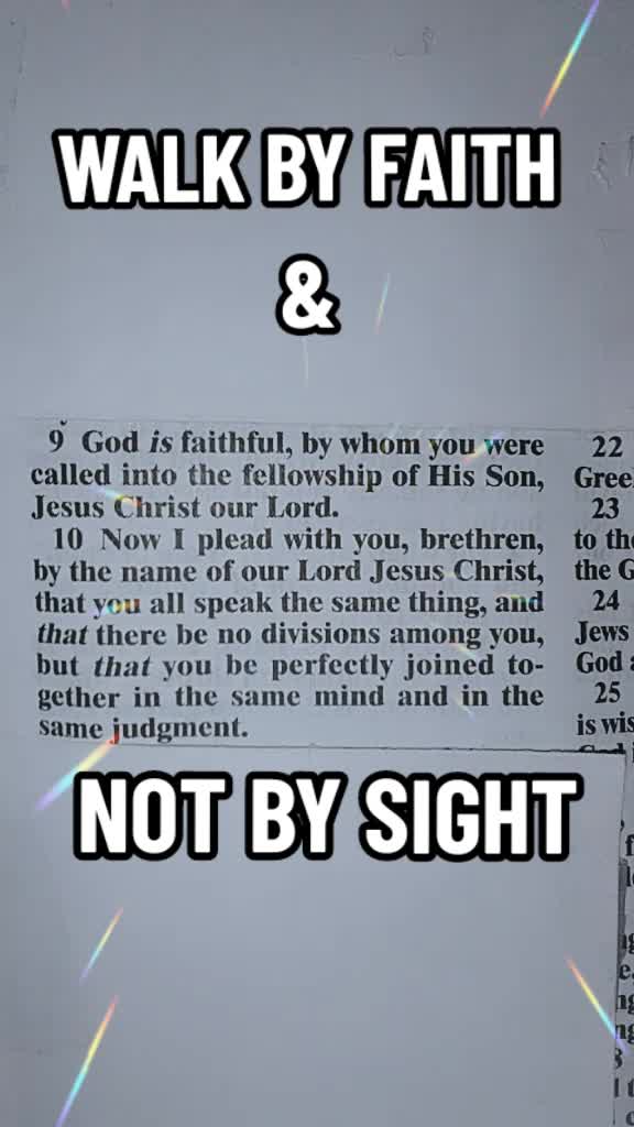 @WALKING BY FAITH &NOT BY SIGHT