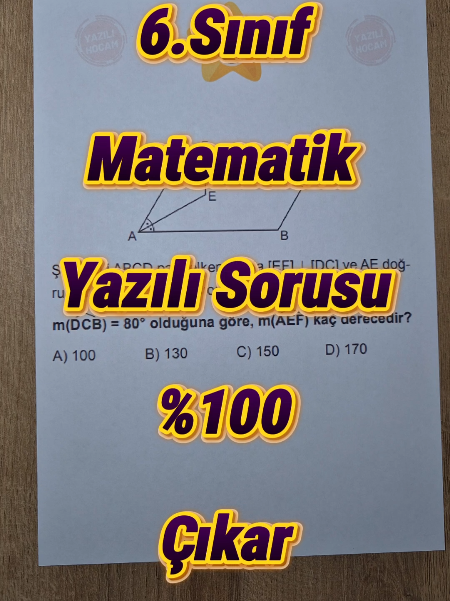 @Yazılı Hocam