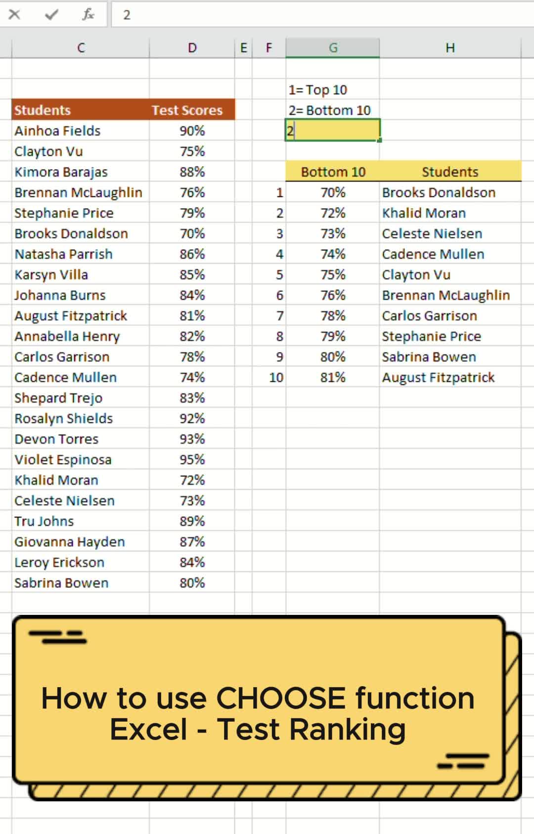Excel Program Choose How to use Choose function Excel to | Excel Basics (@excel.basics)