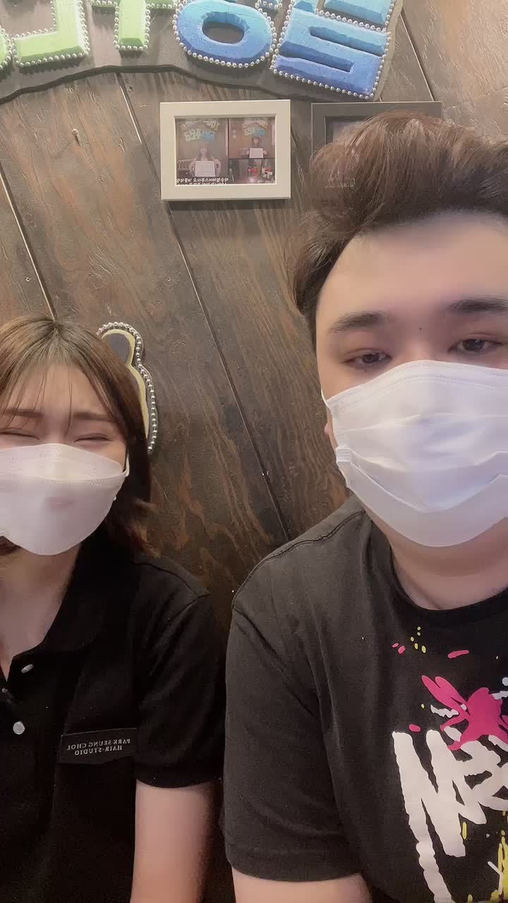 @두피염색&헤드스파하는 남자 킹콩킹