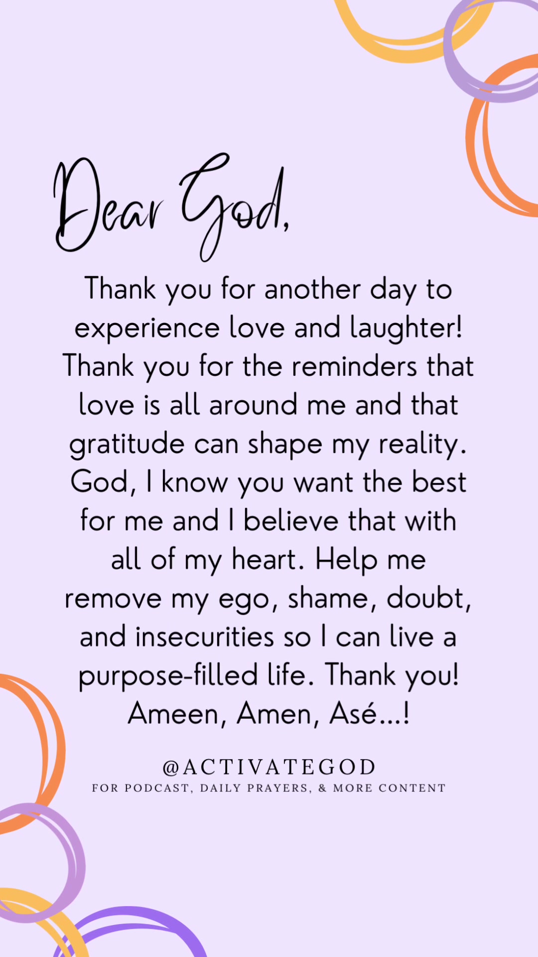 @Activate God