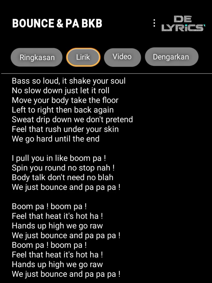 @DE LYRICS