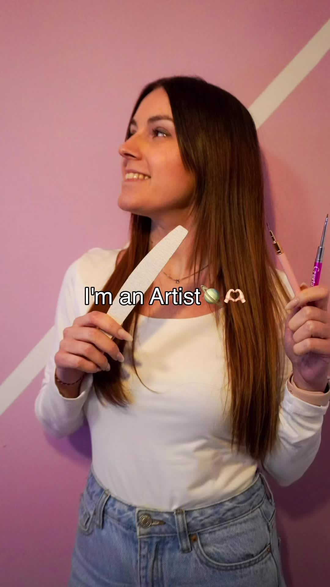 @Nail artist pink