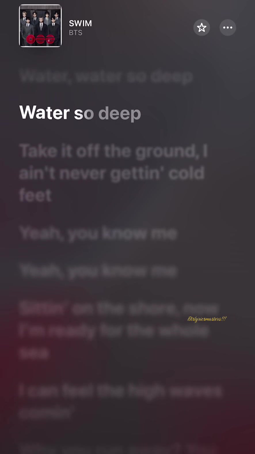 @BTS lyrics ⟬⟭⁷⊙⊝⊜