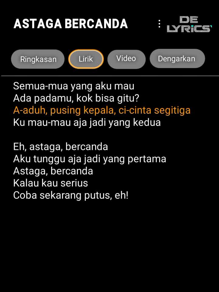 @DE LYRICS