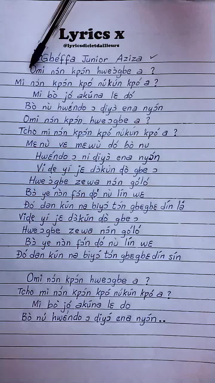 @Lyrics x