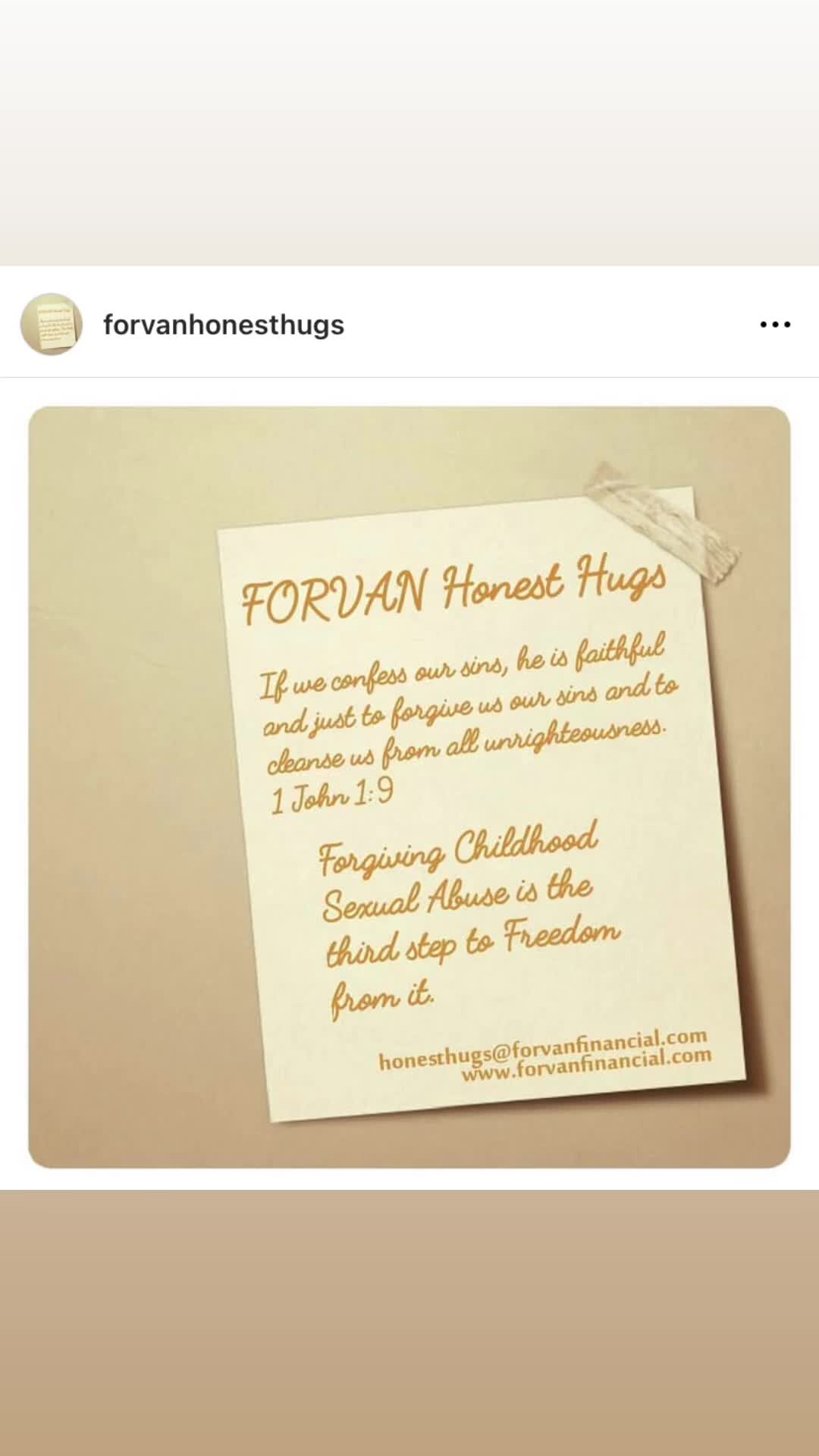 @FORVAN Honest Hugs