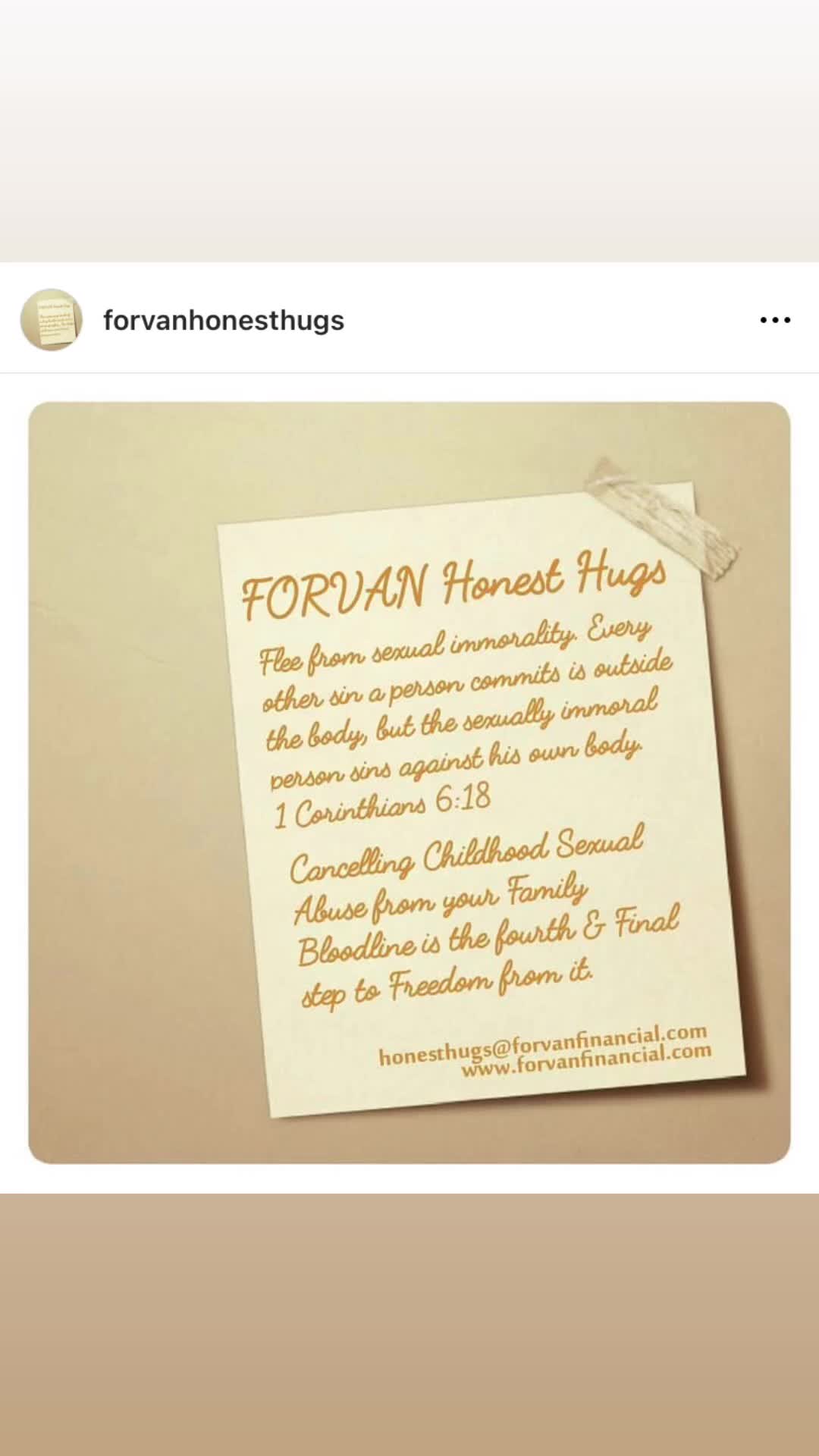 @FORVAN Honest Hugs