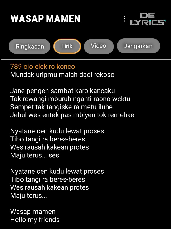 @DE LYRICS