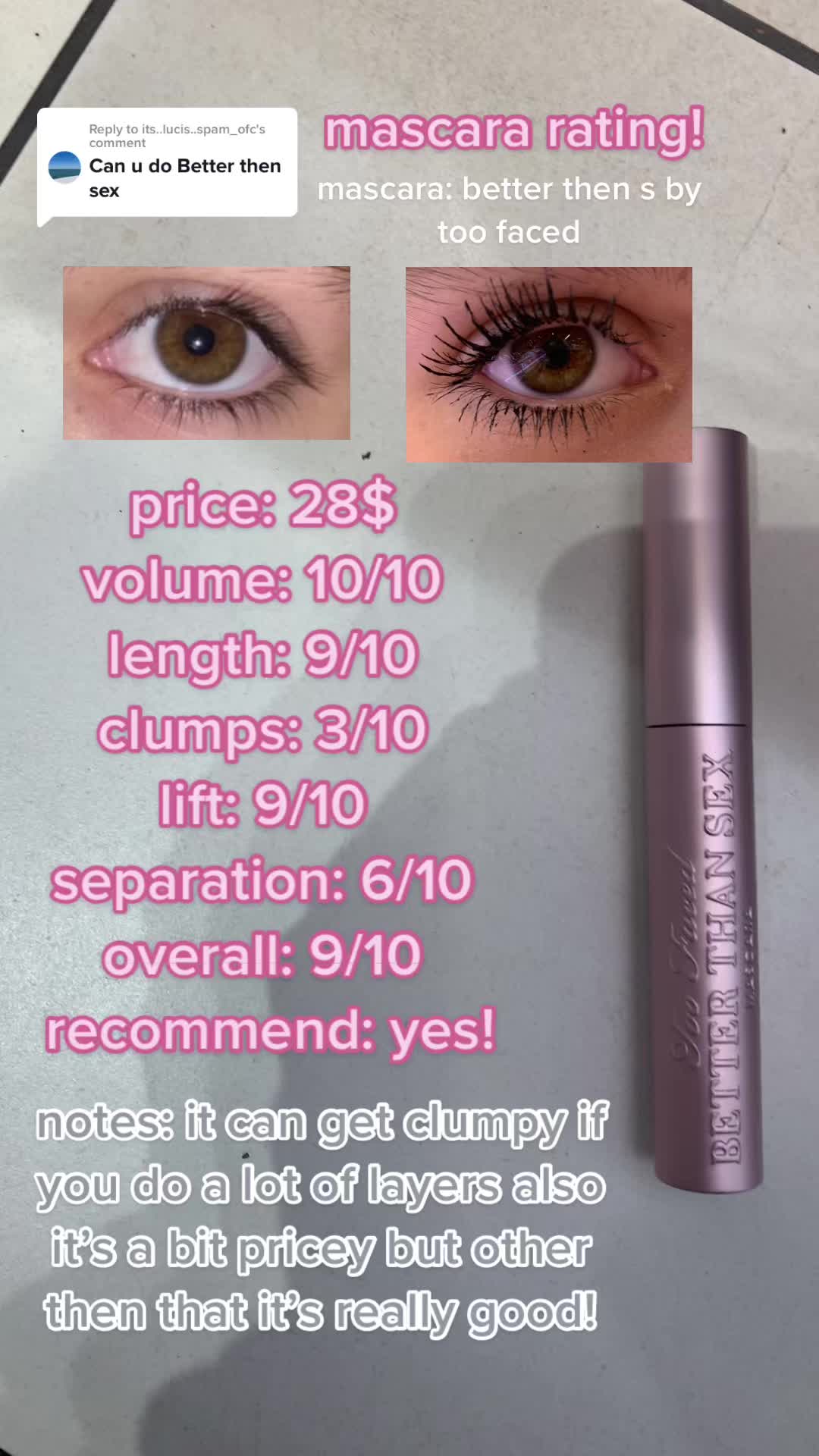@mascara rating!!