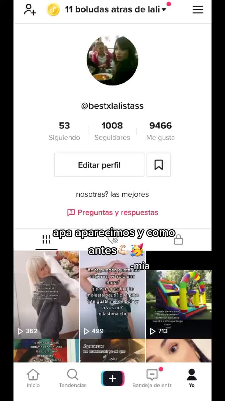 @11 boludas atras de lali