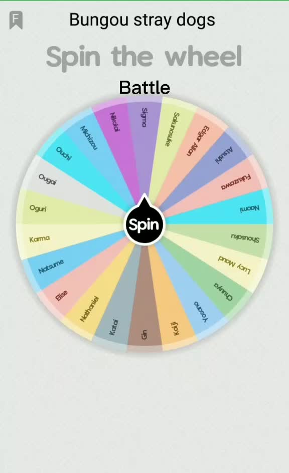 @Spin The Wheel Anime Series