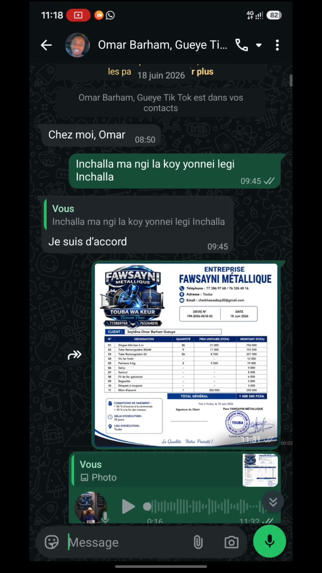 @Fawsayni Métallique Touba