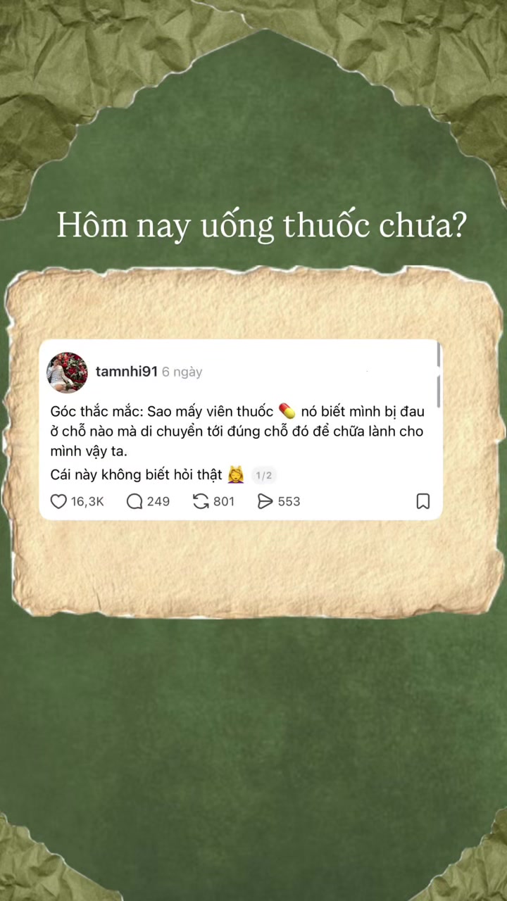 @Hôm nay uống thuốc chưa?