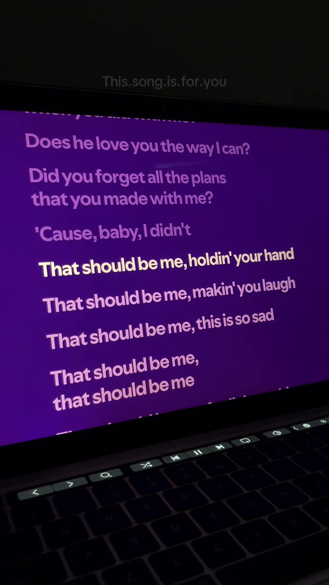 @this song is for you
