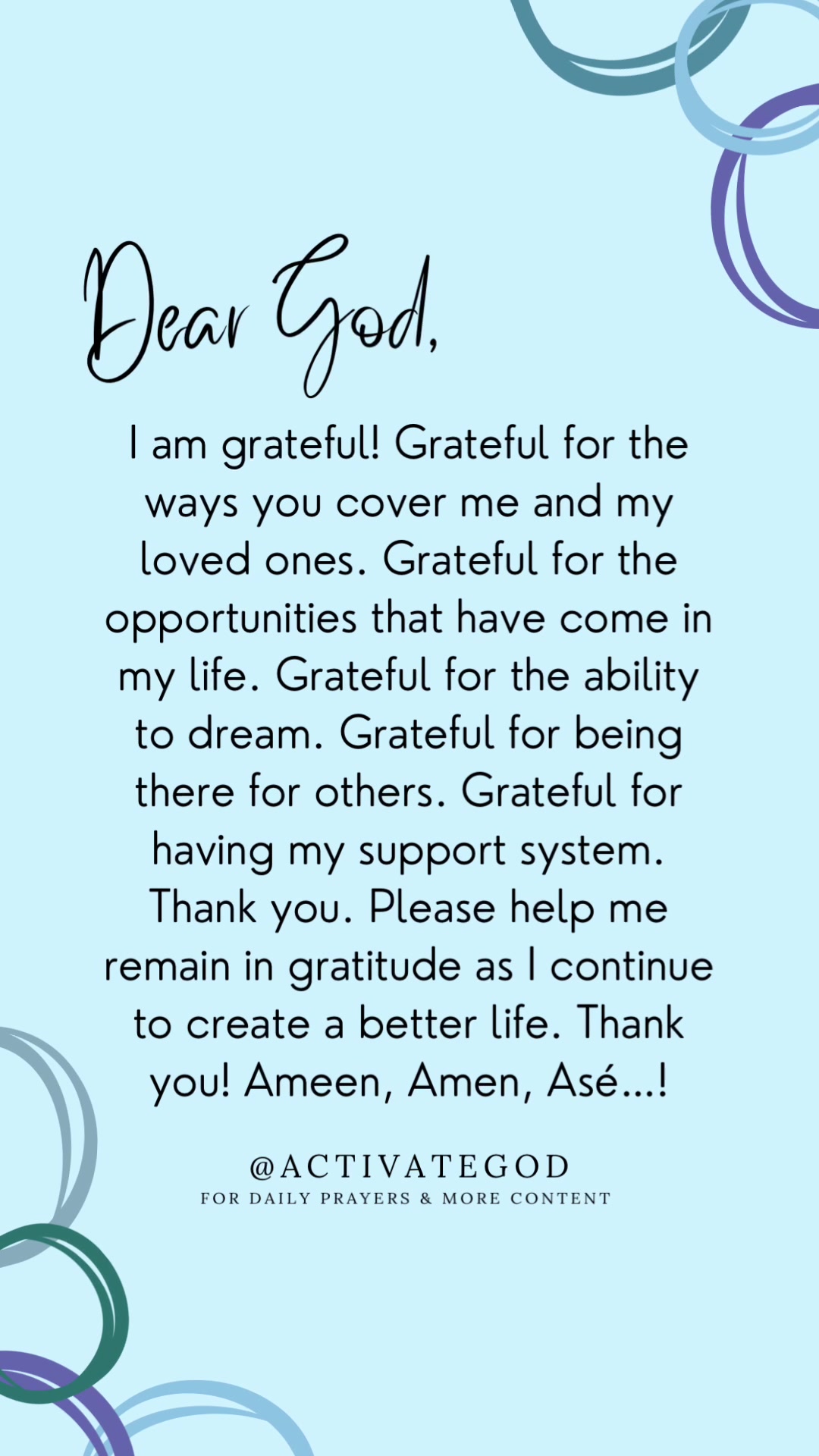 @Activate God