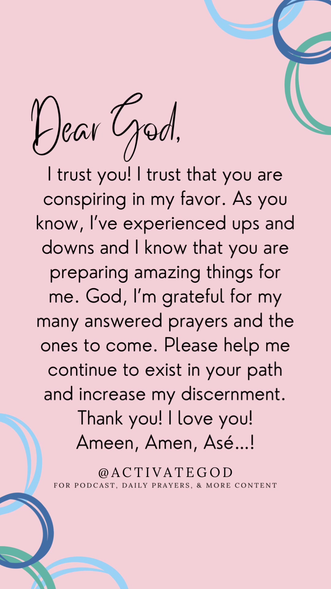 @Activate God