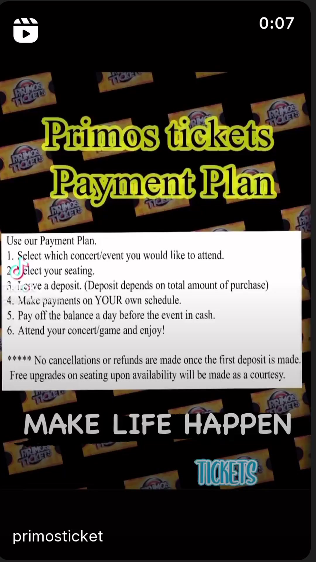 @PRIMOS TICKETS ENTERTAINMENT