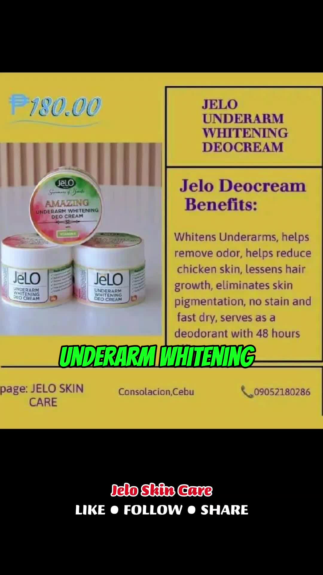 @JeLo Underarm Deocream
