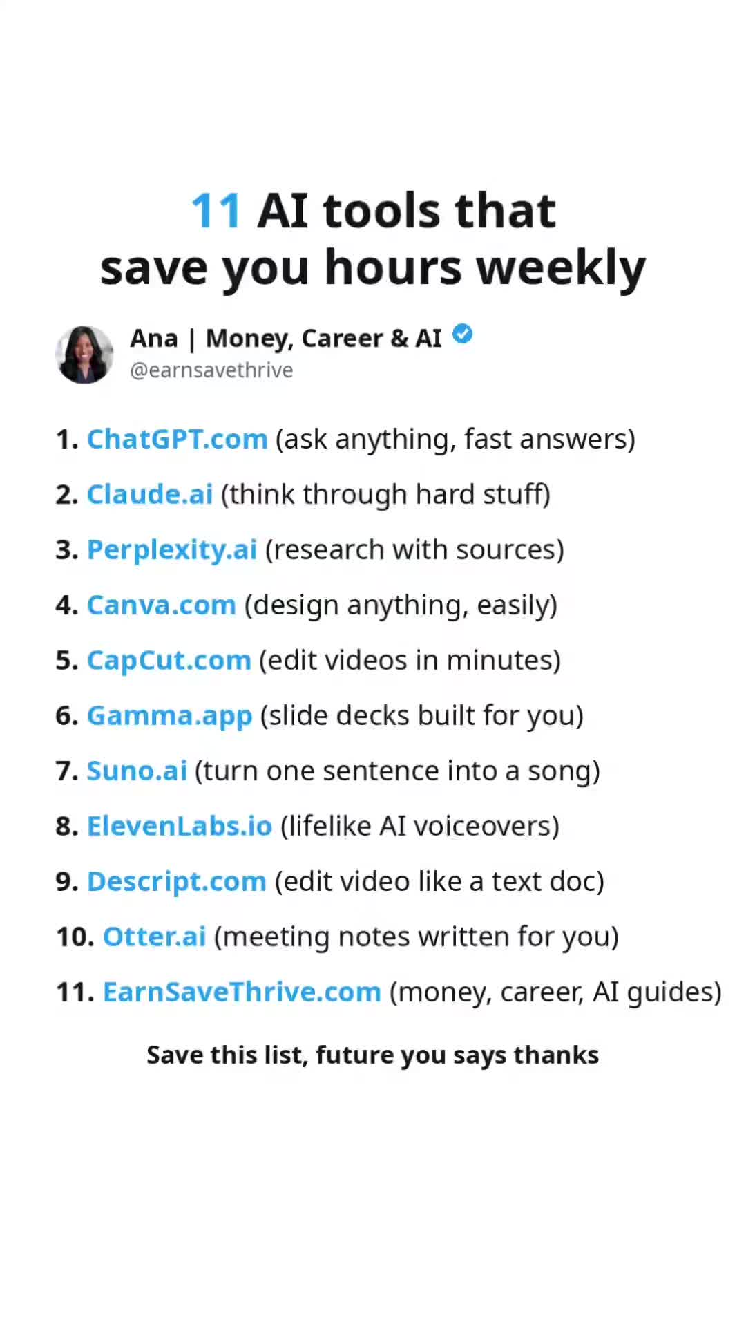 @Ana • Money, Career, AI