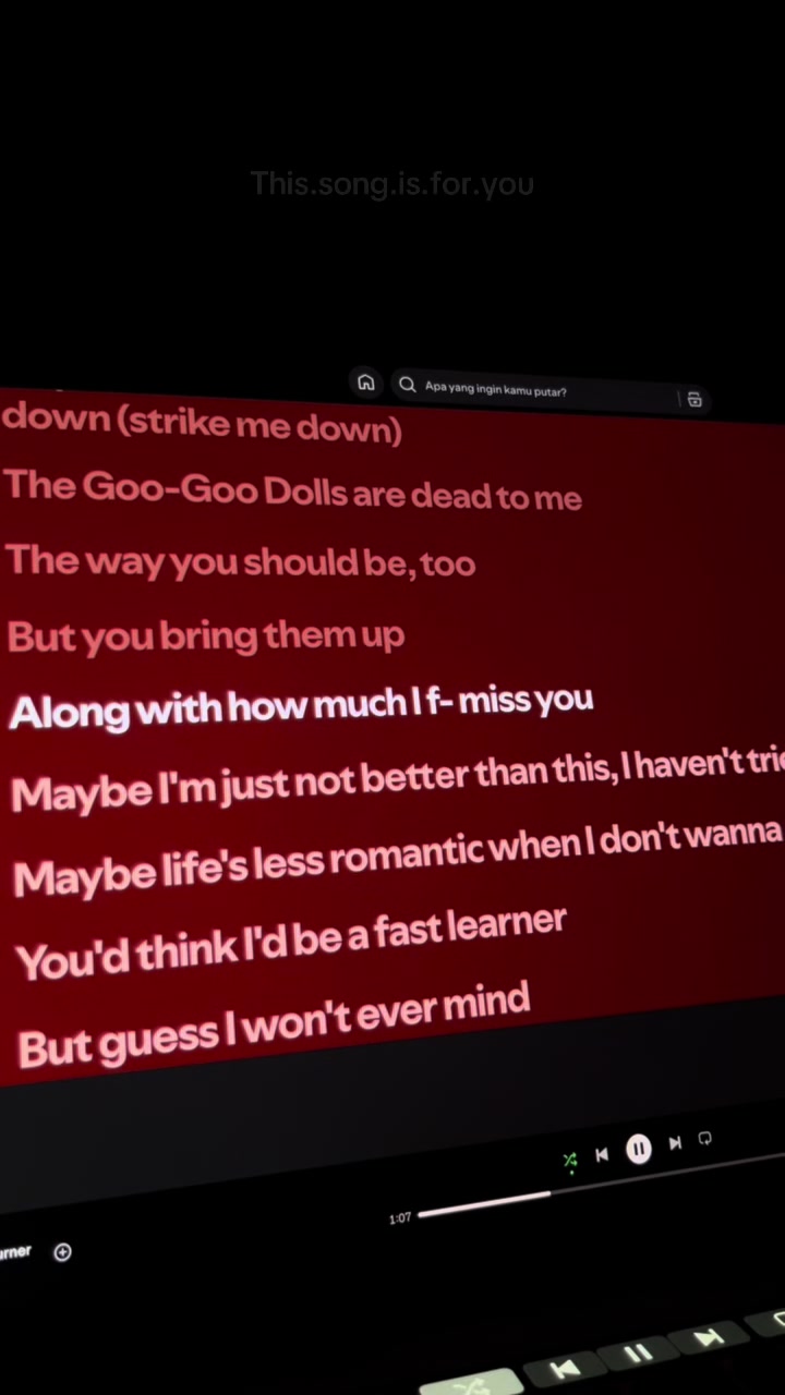 @this song is for you
