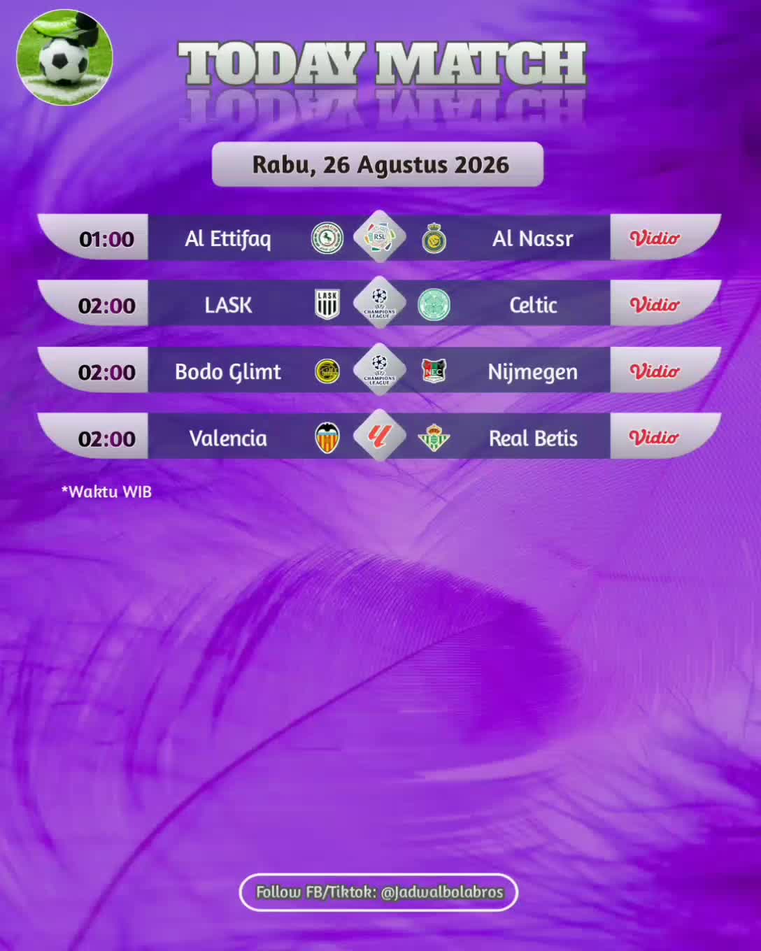 @Jadwal Bola Bros