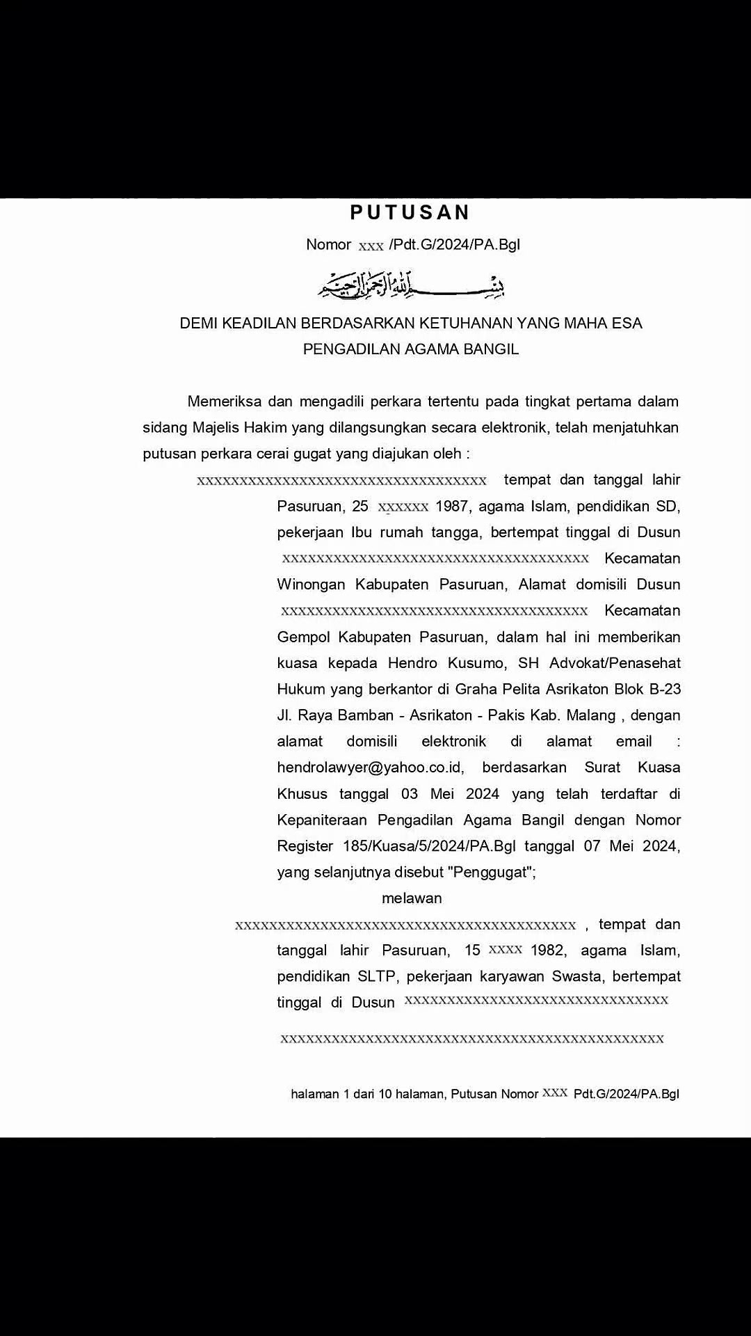 @HENDRO KUSUMO PENGACARA