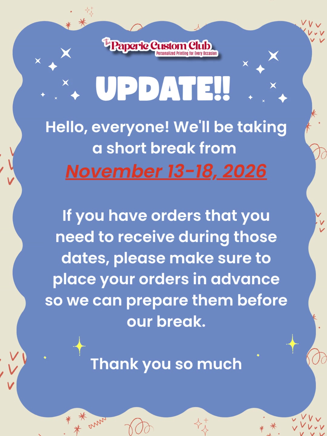 @The Paperie Custom Club