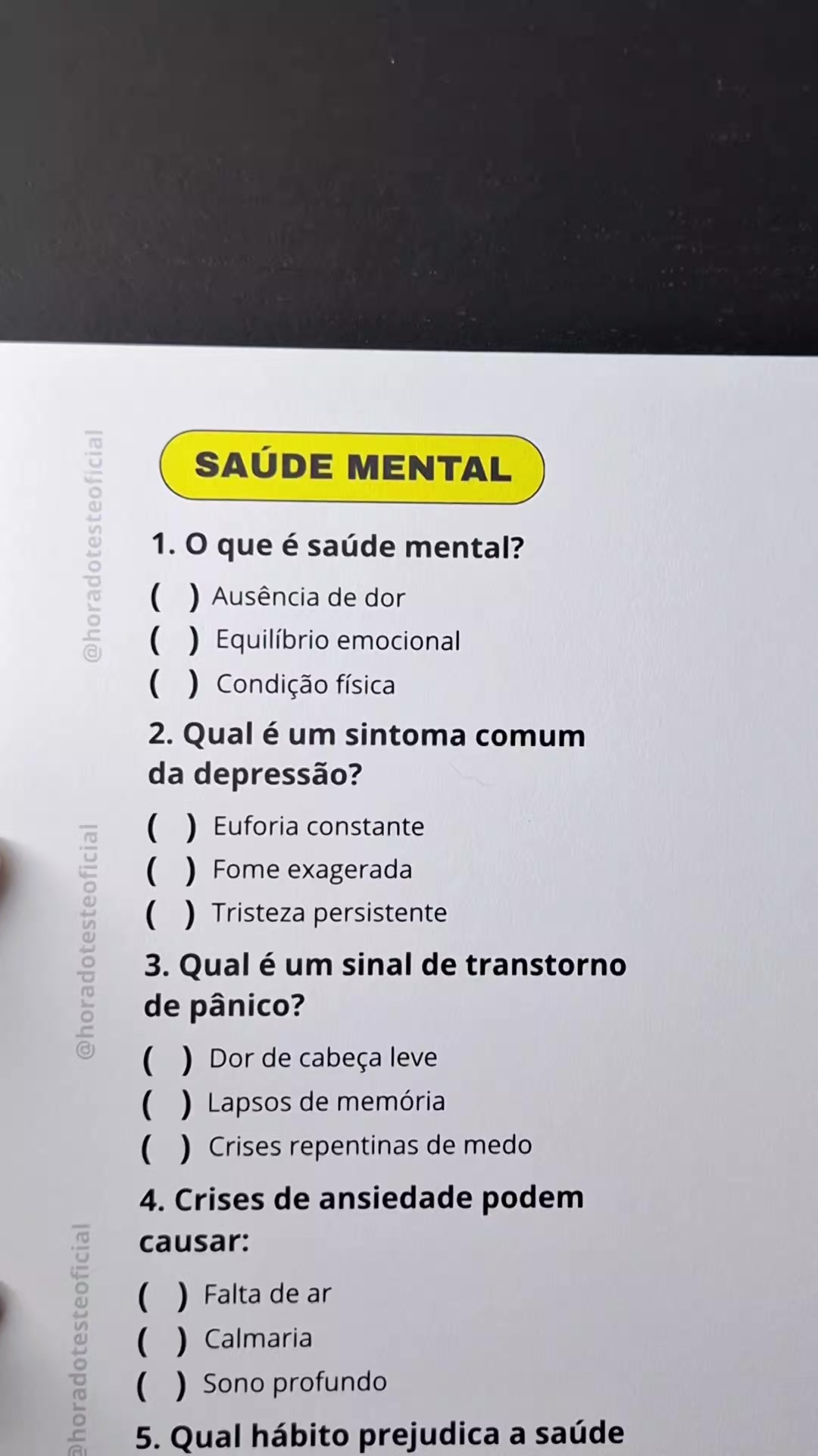 @Hora do Teste Oficial