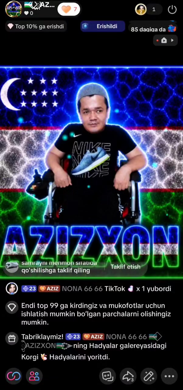 @🇺🇿⃟ ⃝ꯥᬼAZIZXON🇺🇿 ꙱꙰➤