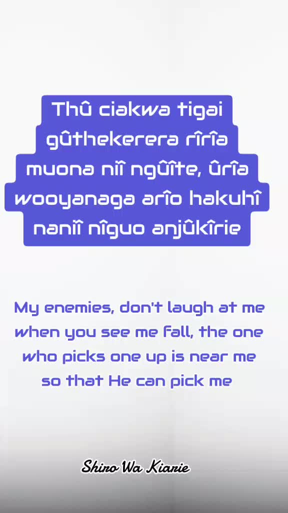 @Shiro Wa Kiarie