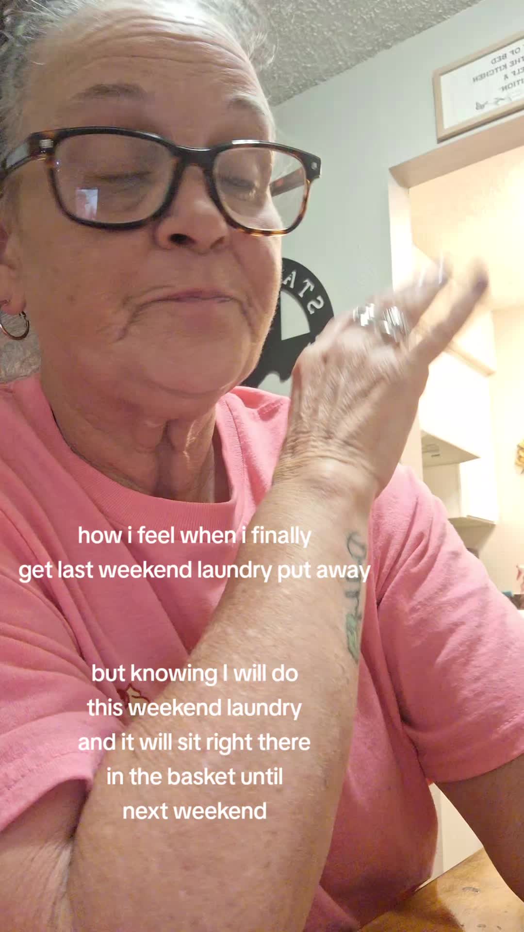 @granny at kitchen table 🎼🎵❌️