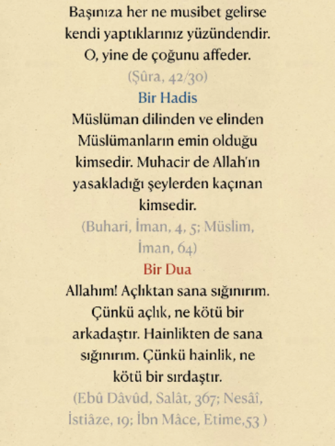 @Bir Ayet, Bir Hadis, Bir Dua