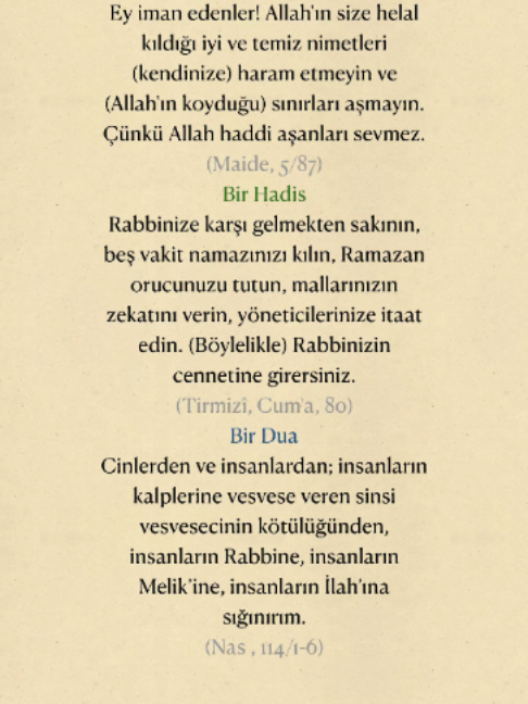 @Bir Ayet, Bir Hadis, Bir Dua