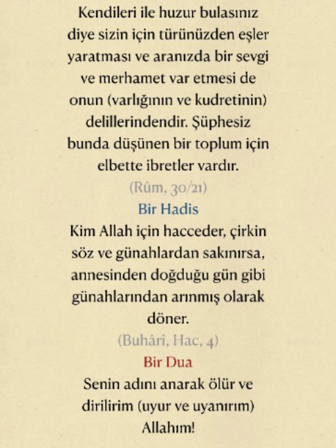 @Bir Ayet, Bir Hadis, Bir Dua