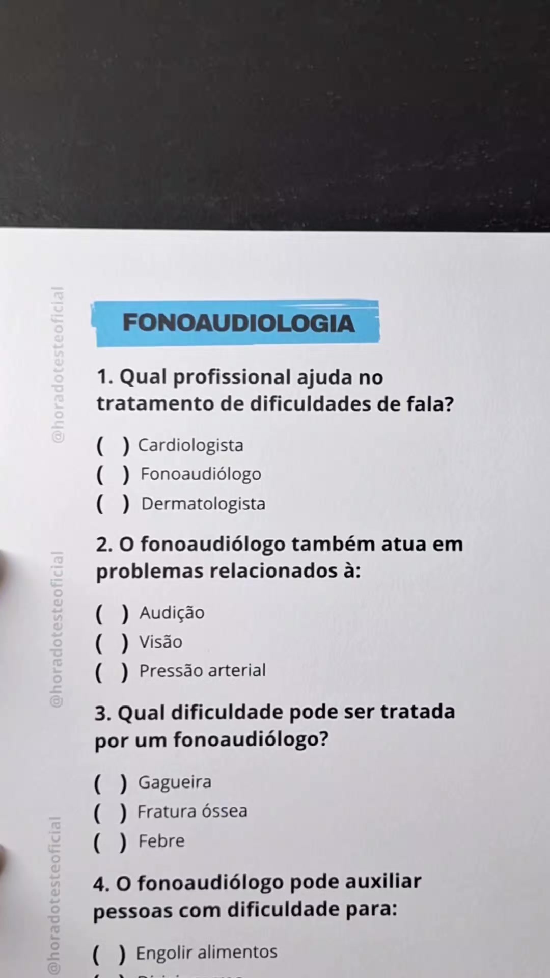 @Hora do Teste Oficial