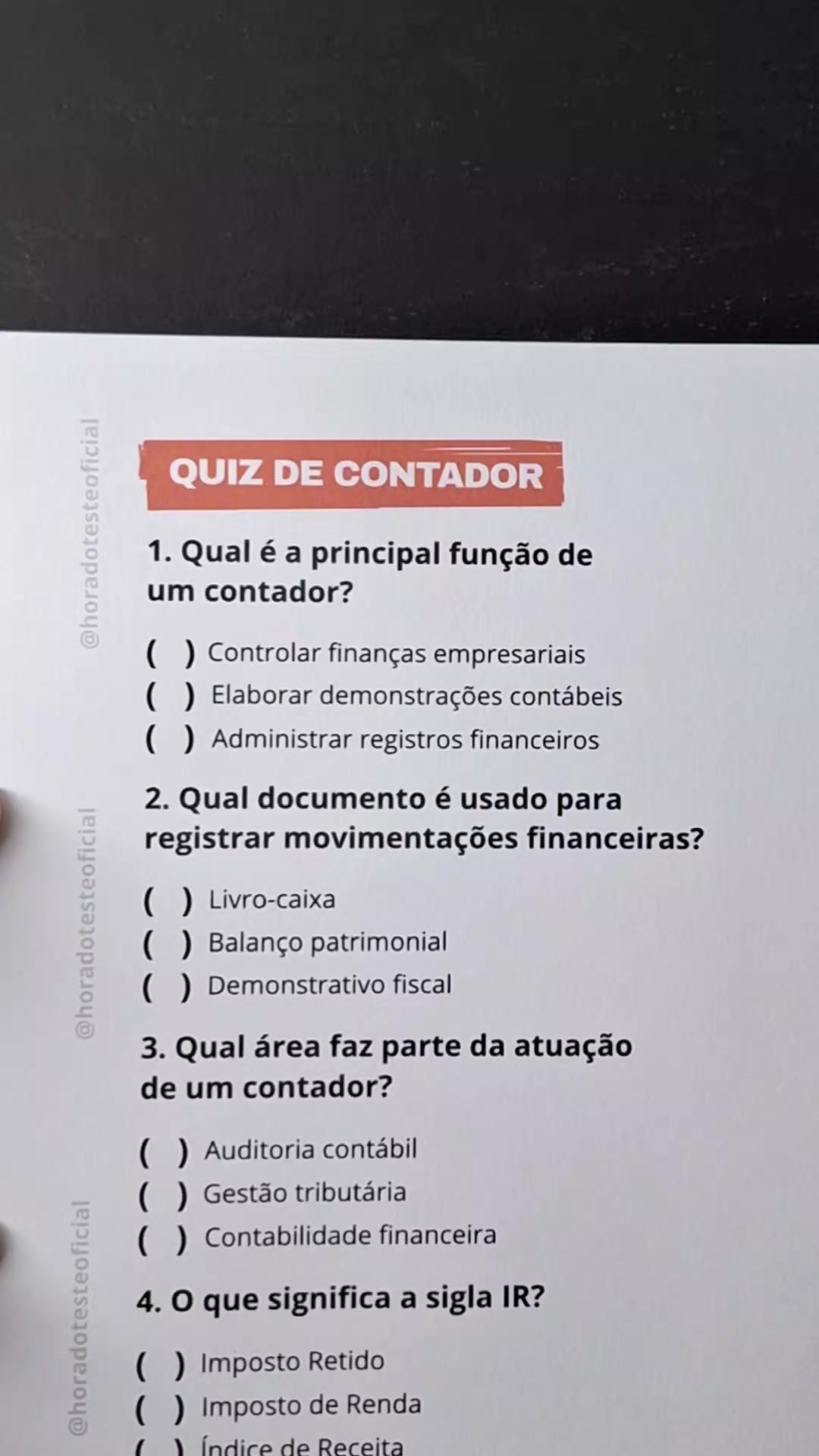 @Hora do Teste Oficial