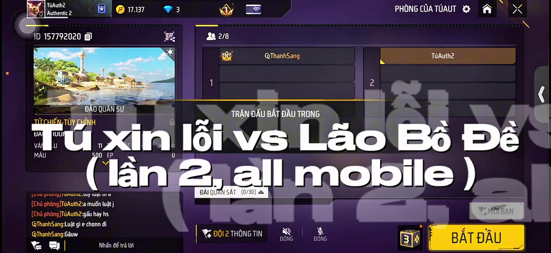 @Tú xin lỗi