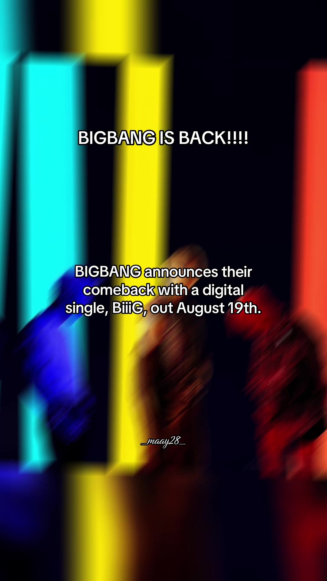 @M a y is SEEING BIGBANG 𑄽୧