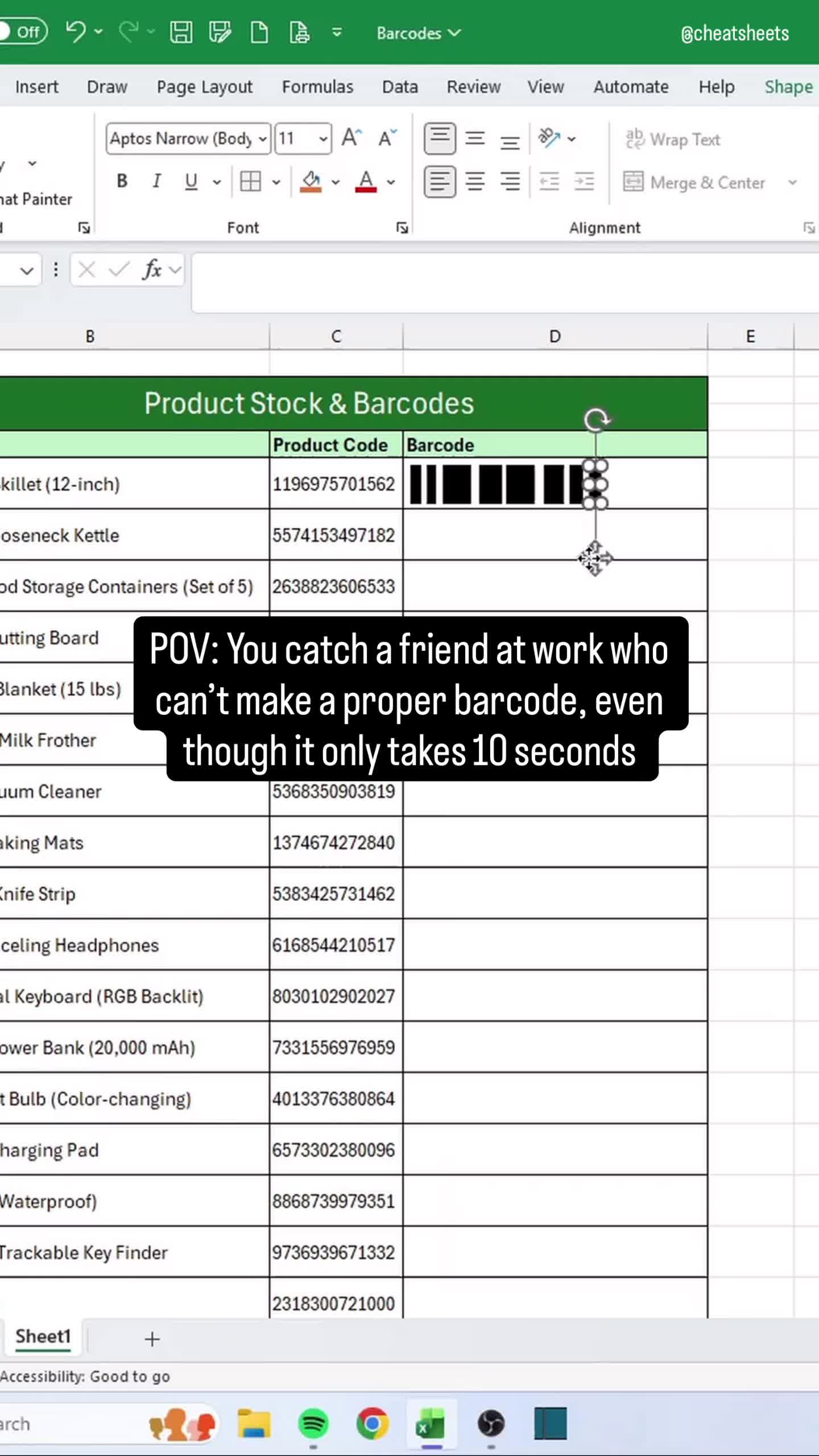 @CheatSheets | Excel & GSheets