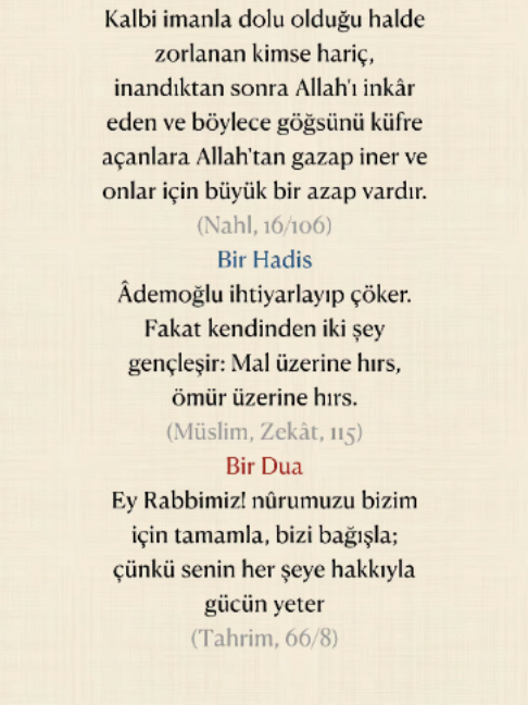 @Bir Ayet, Bir Hadis, Bir Dua