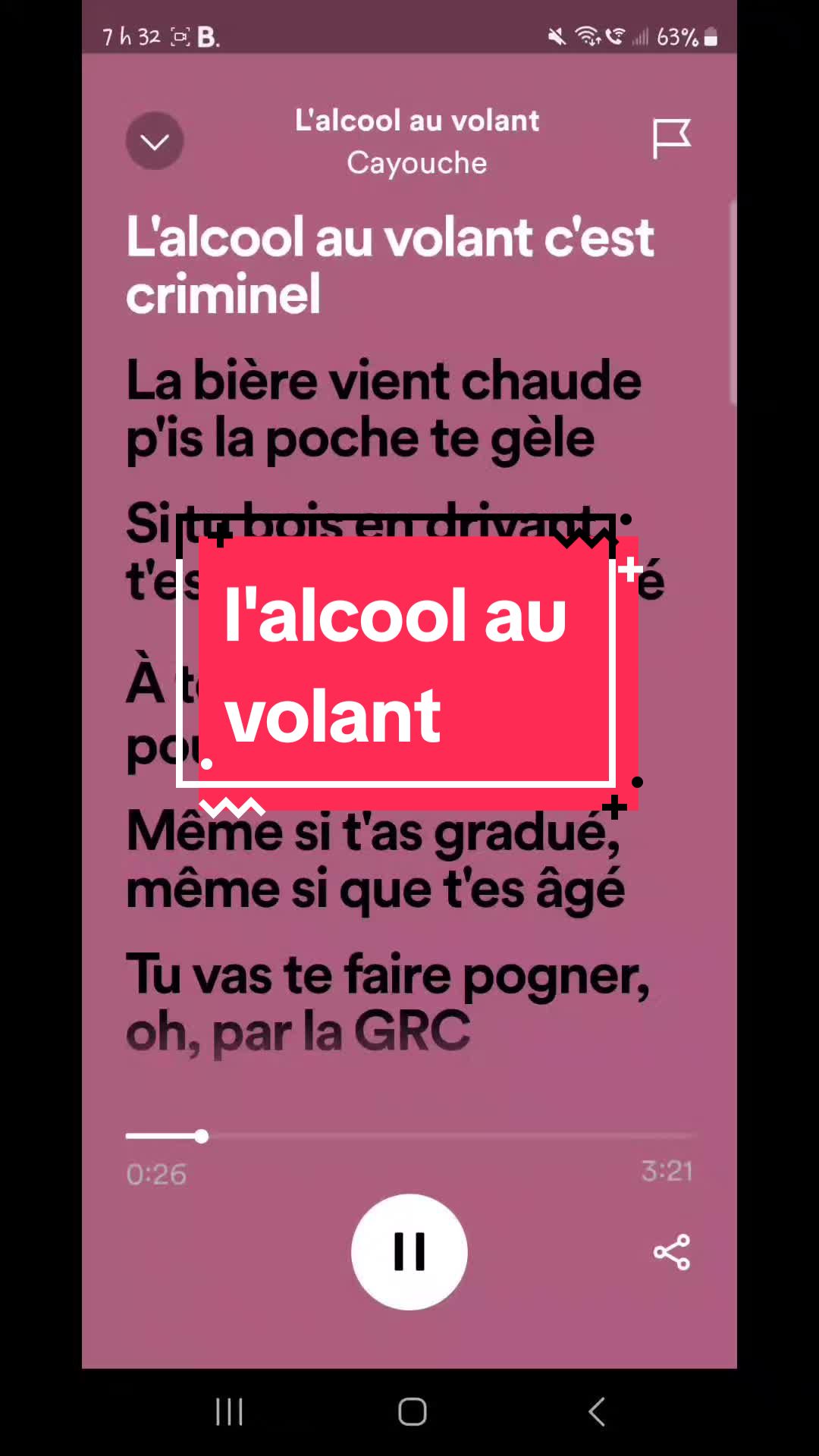 @Parole des chansons