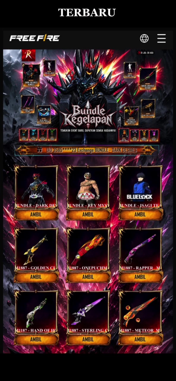@Event Free Fire Terbaru