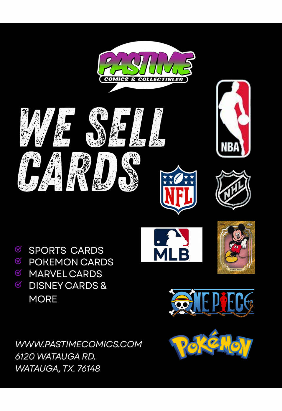 @PastimeComicsandcards