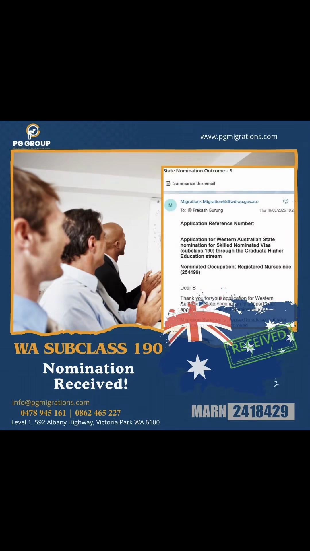 @PG MIGRATION GROUP PERTH