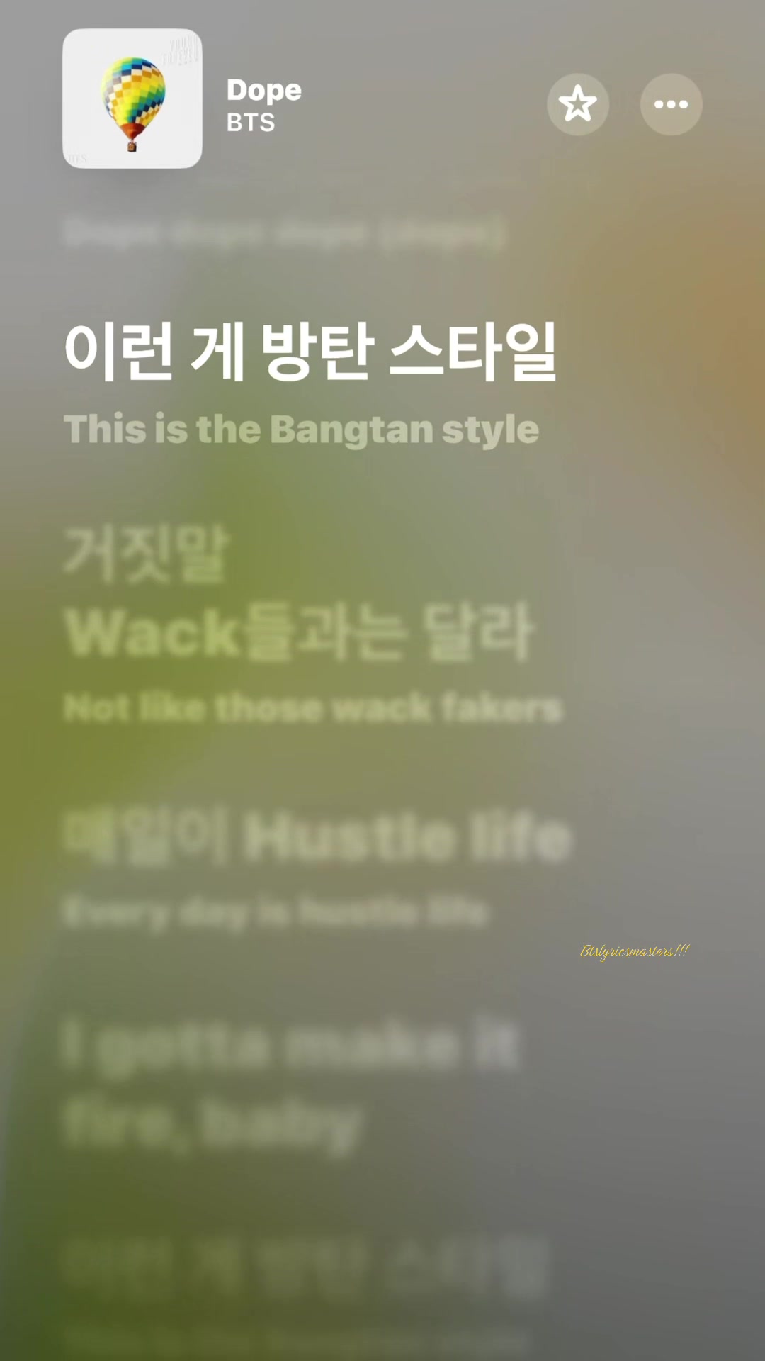 @BTS lyrics ⟬⟭⁷⊙⊝⊜