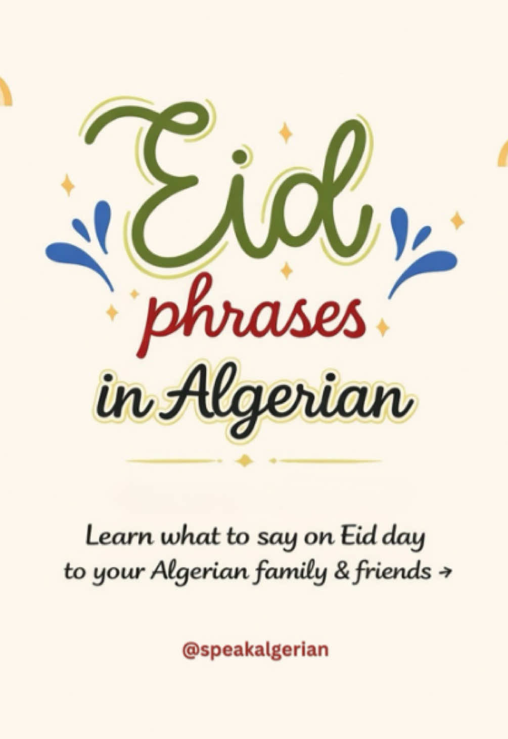 @Jamilah | Speak Algerian ๐ฉ๐ฟ