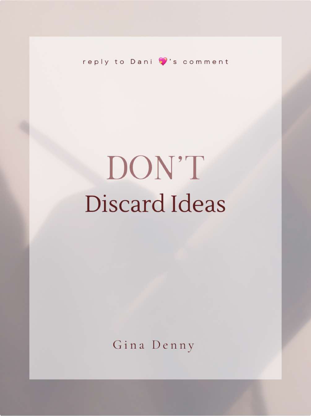 @Gina Denny